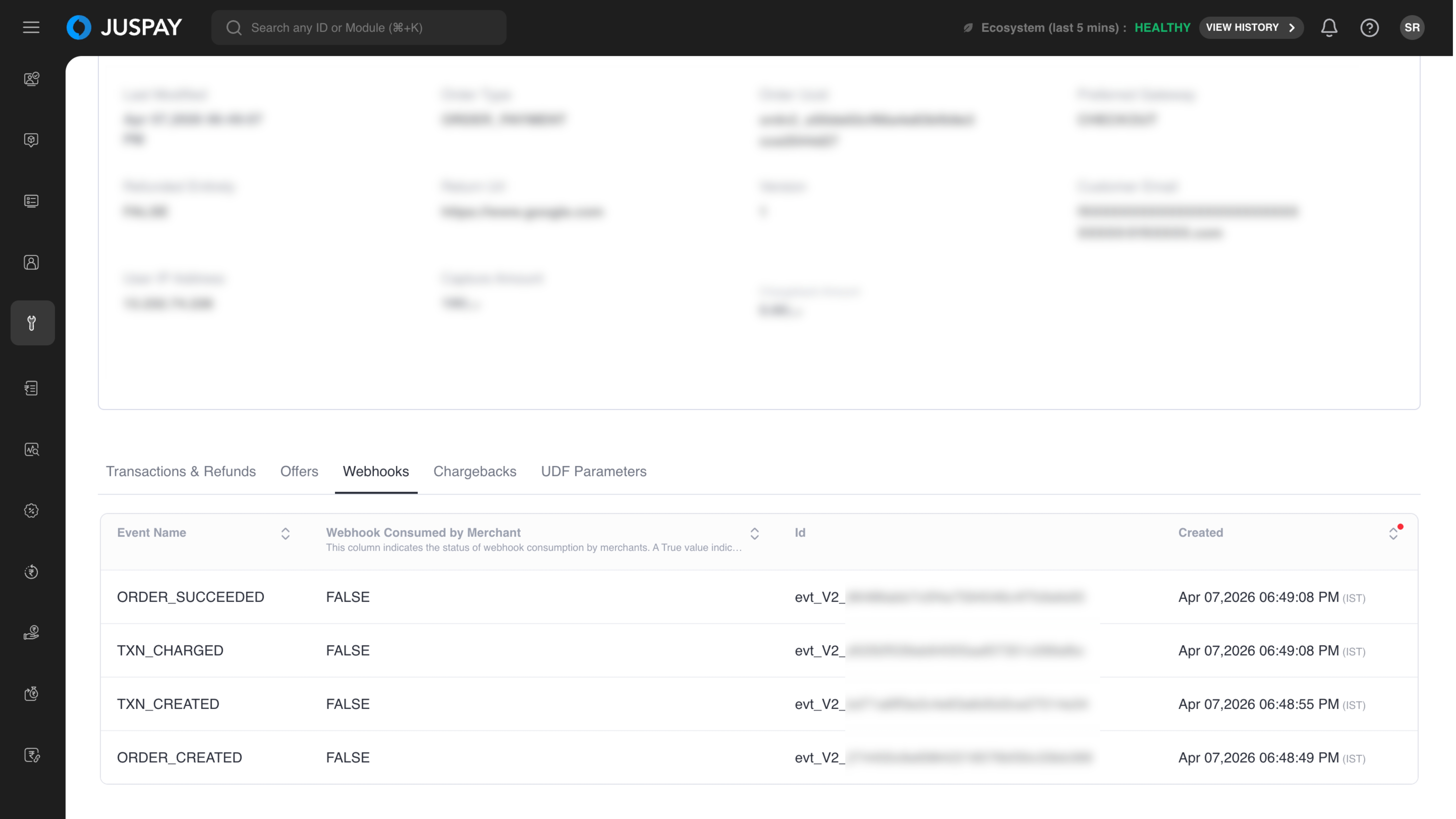 Dashboard Sea - Docs | Juspay Developer Docs
