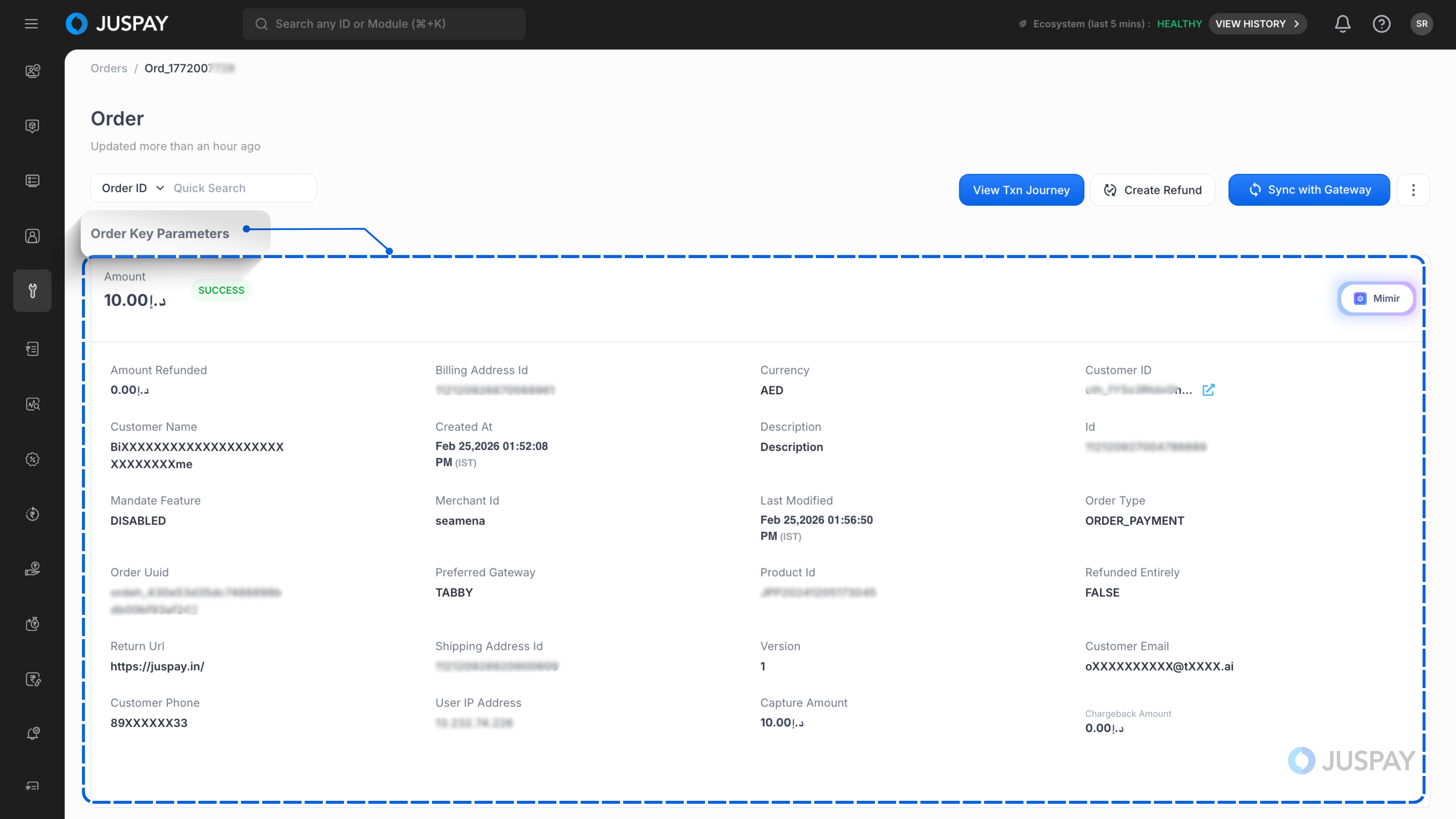 Dashboard Sea - Docs | Juspay Developer Docs