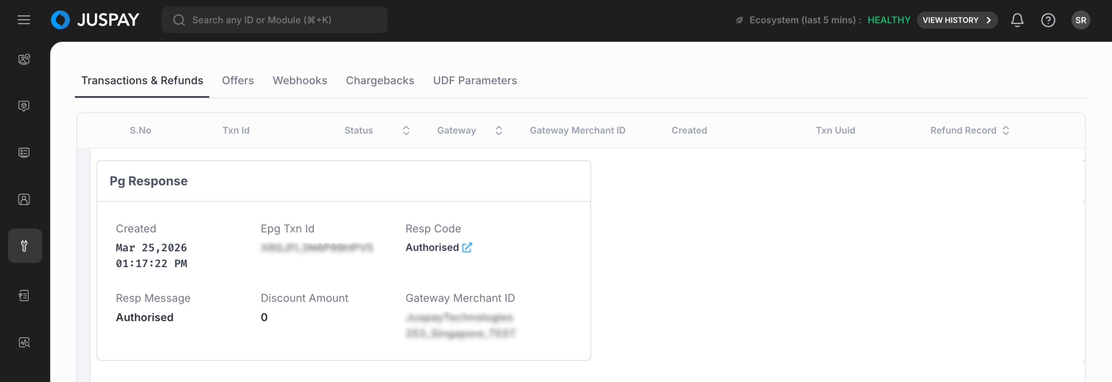 Dashboard Sea - Docs | Juspay Developer Docs