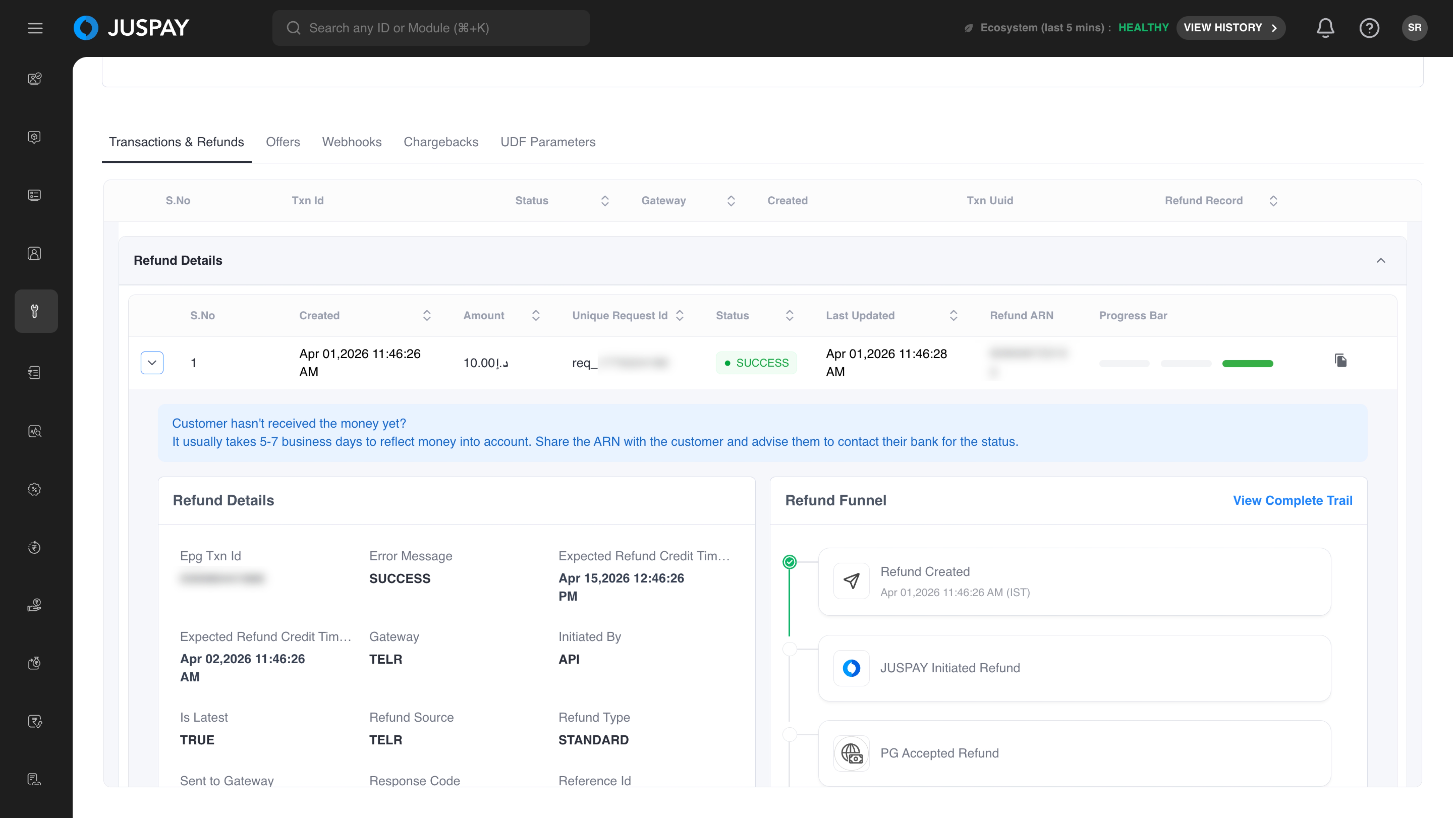 Dashboard Sea - Docs | Juspay Developer Docs
