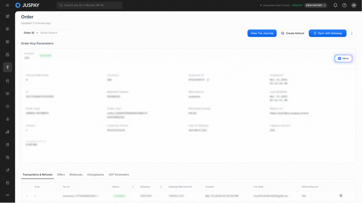 Dashboard Sea - Docs | Juspay Developer Docs
