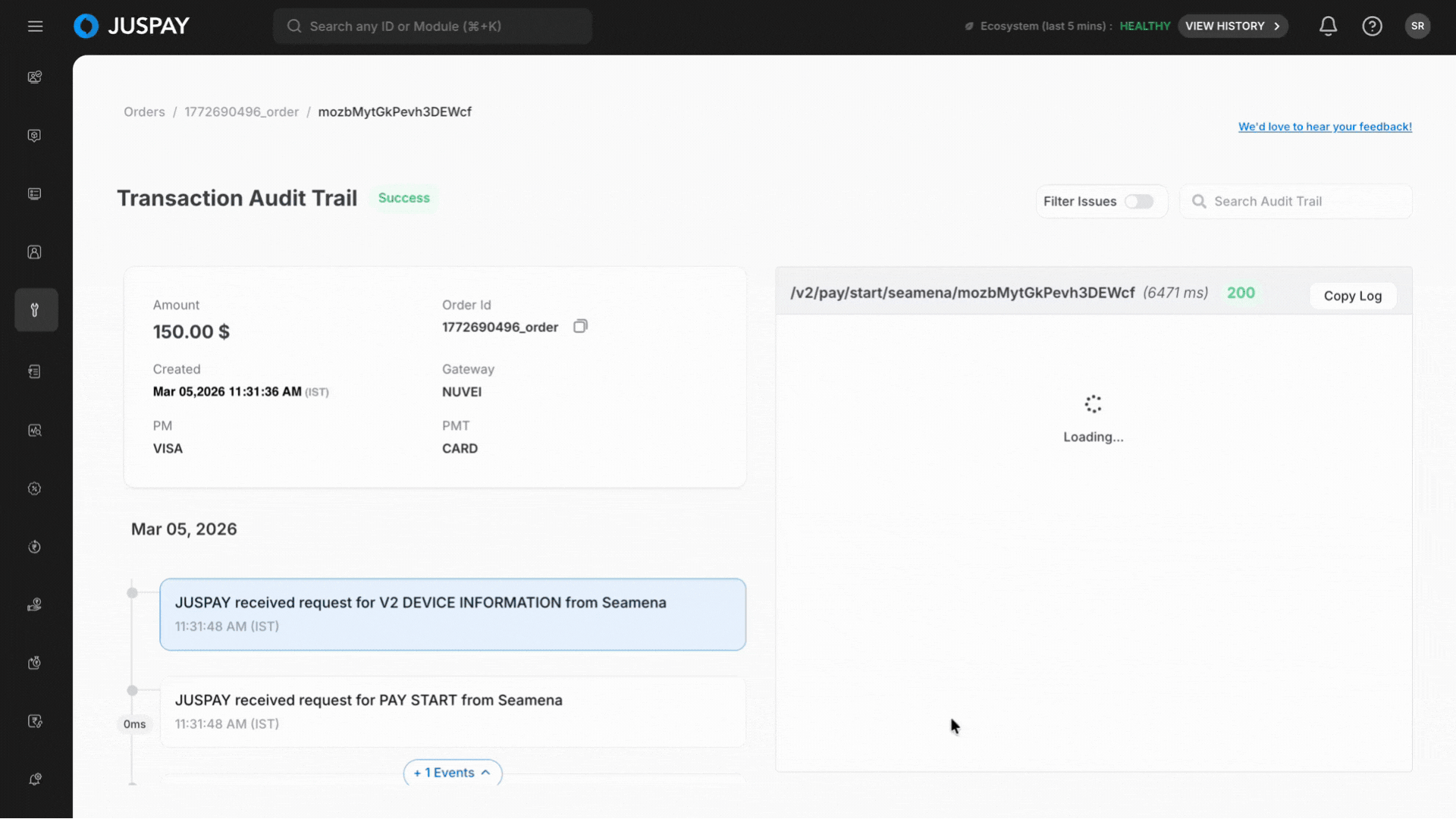 Dashboard Sea - Docs | Juspay Developer Docs